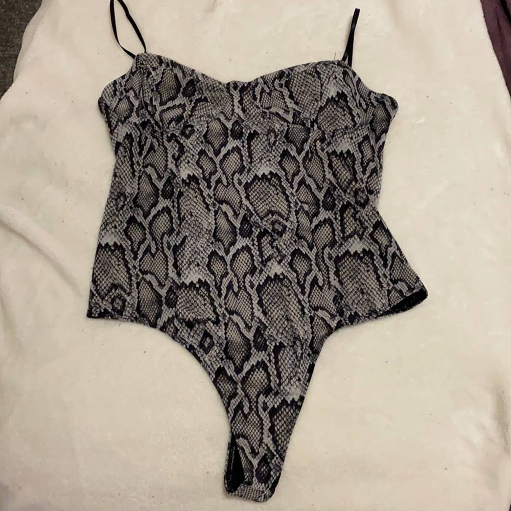 Snakeskin Print Bodysuit